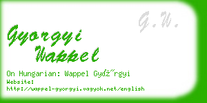 gyorgyi wappel business card